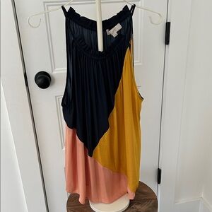 LOFT Colorblock Sleeveless Blouse